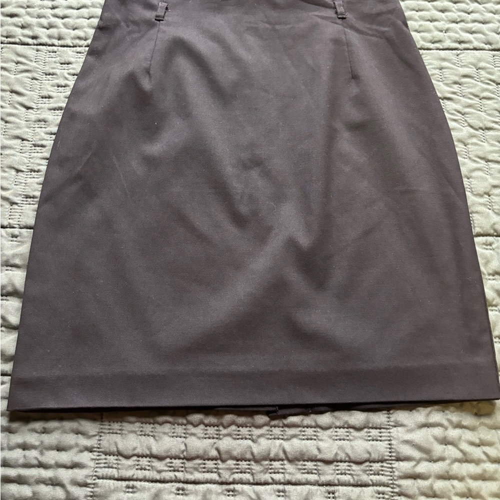 Gray Knee-length Pencil Skirt